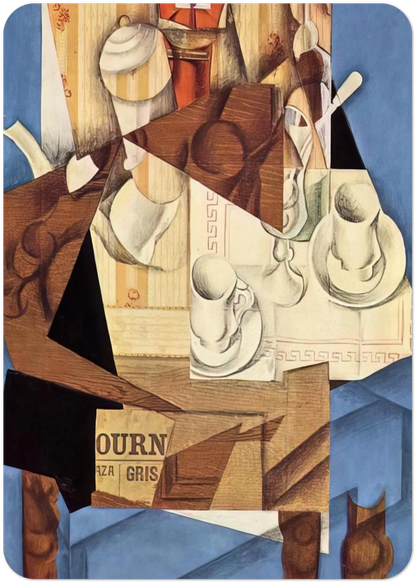 BREAKFAST 1914 By Juan Gris Pack of 10 Post Cards | Juan Gris Post Cards | A6 (10.5 x 14.8 cm) - 4.1 x 5.8 inches