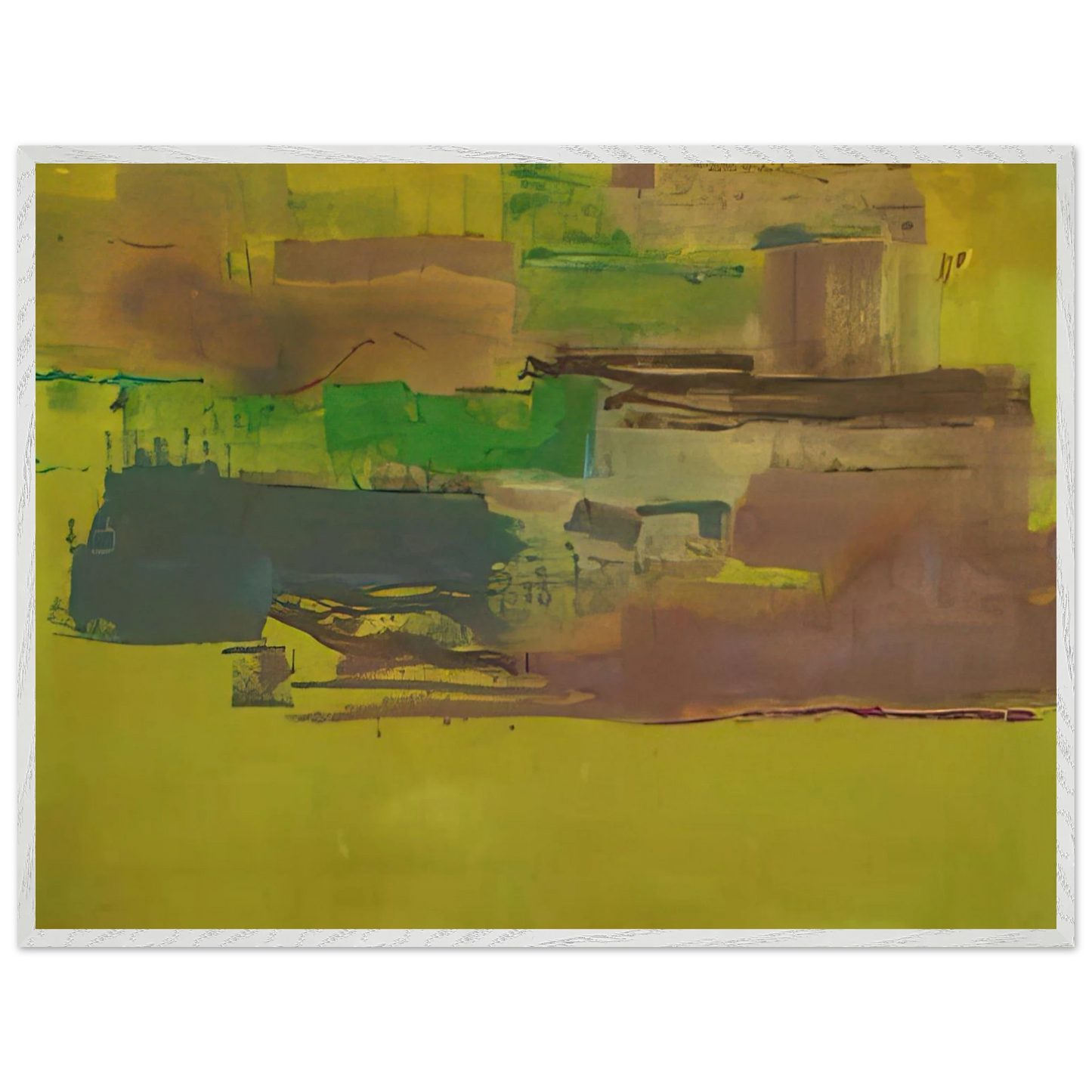 Helen Frankenthaler - August Deep - 1978 Wall art - A2 (42 x 59.4  cm) - Premium Wooden Framed Poster With Fine Art Paper-canvas - Wood frame