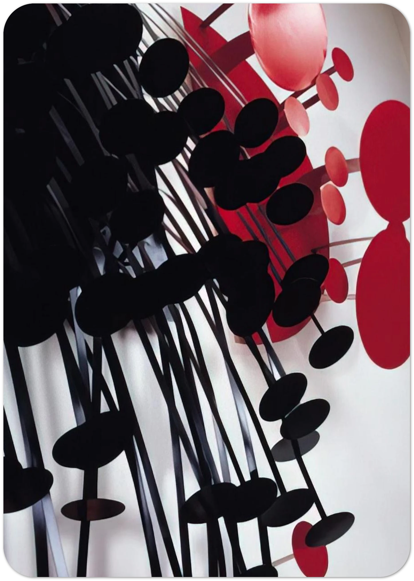 Amazonia Black and Red - 1989 By Lygia Pape Pack of 10 Post Cards | Lygia Pape Post Cards | A6 (10.5 x 14.8 cm) - 4.1 x 5.8 inches
