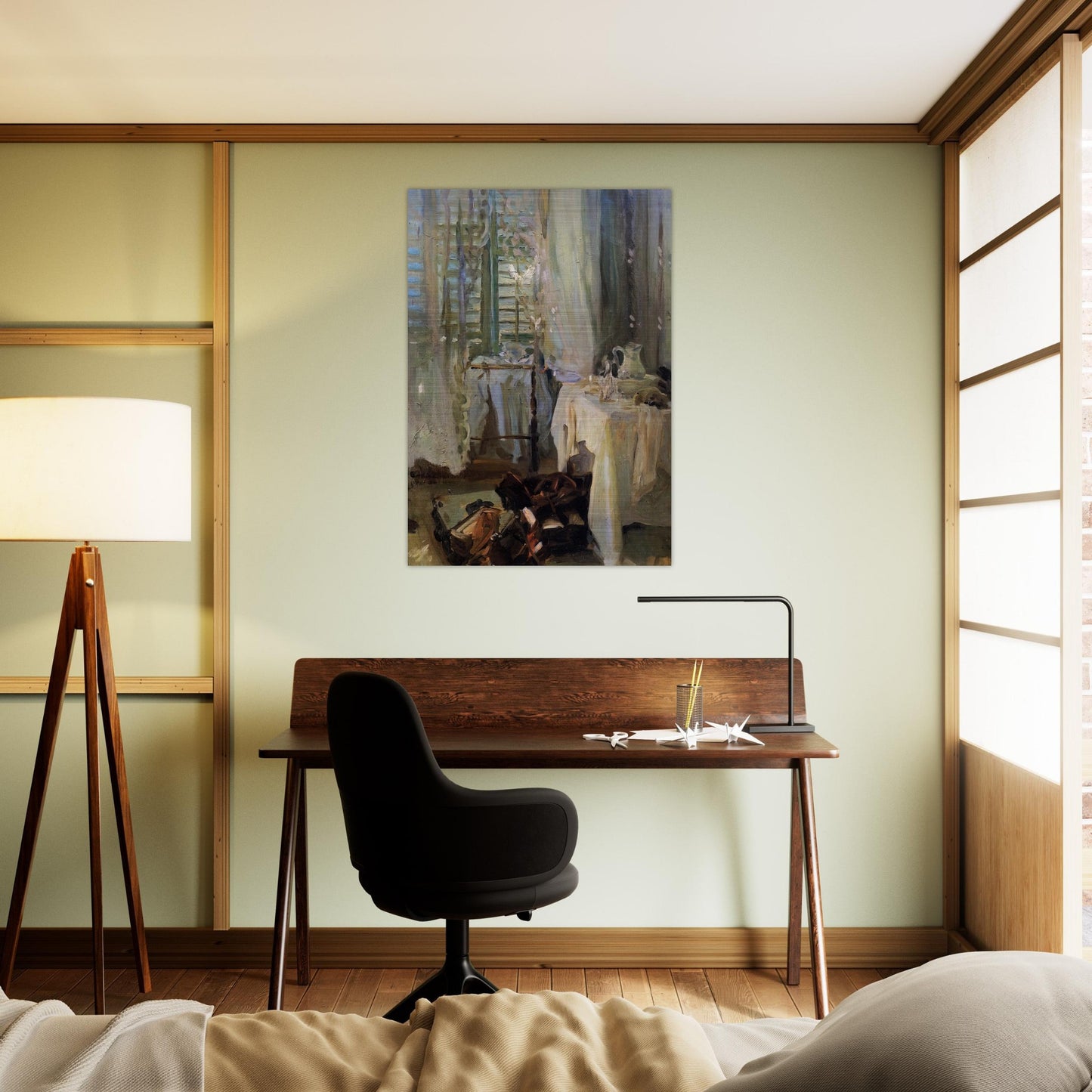 A Hotel Room - John Singer Sargent Brushed Aluminum Print - 70x100 cm / 28x40 inches | John Singer Sargent Aluminum Print | John Singer Sargent Prints