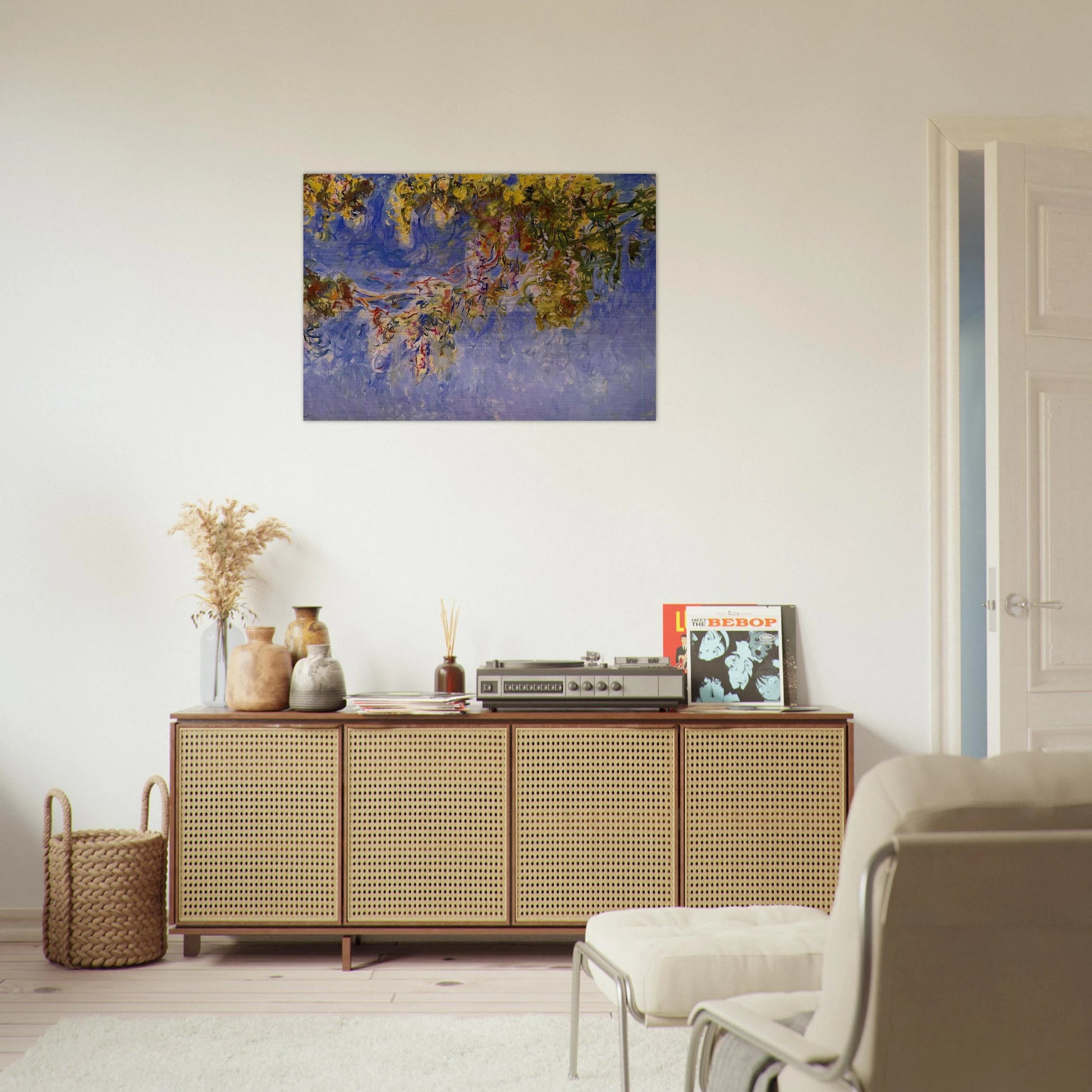 Wisteria - claude monet Brushed Aluminum Print - 70x100 cm / 28x40 inches | claude monet Aluminum Print | claude monet Prints