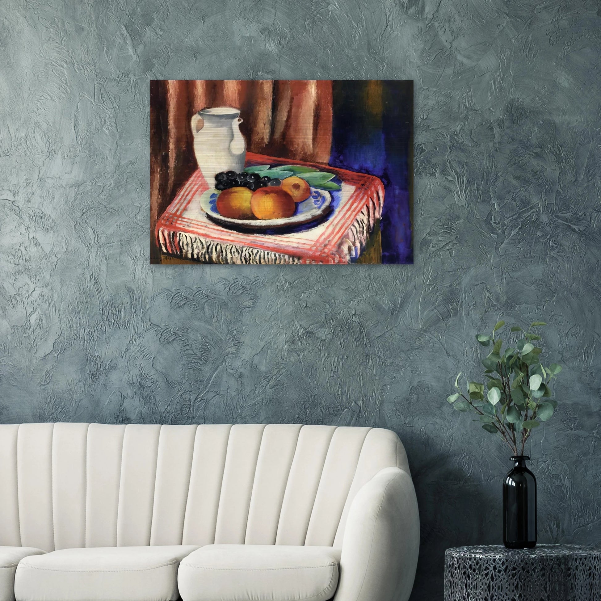 STILL LIFE WITH LEMONS 1917 - Moise Kisling Brushed Aluminum Print - 70x100 cm / 28x40 inches | Moise Kisling Aluminum Print | Moise Kisling Prints