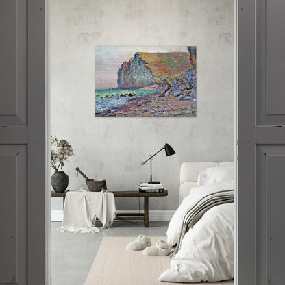 Cliffs of Les Petites-Dalles - claude monet Brushed Aluminum Print - 70x100 cm / 28x40 inches | claude monet Aluminum Print | claude monet Prints