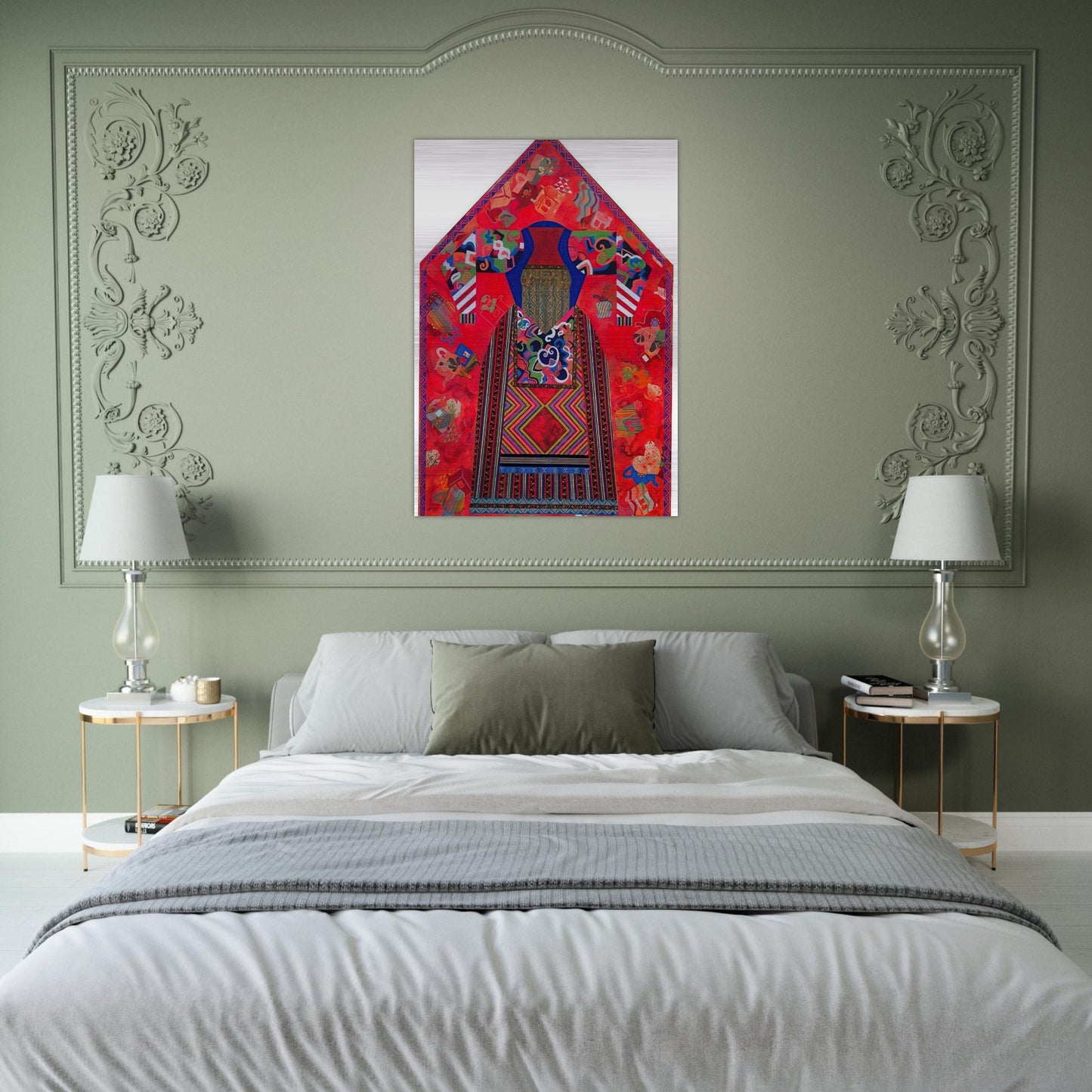 The Poet - Feminist Art, PD Pattern and Decoration - Miriam Schapiro Brushed Aluminum Print - 70x100 cm / 28x40 inches | Miriam Schapiro Aluminum Print | Miriam Schapiro Prints