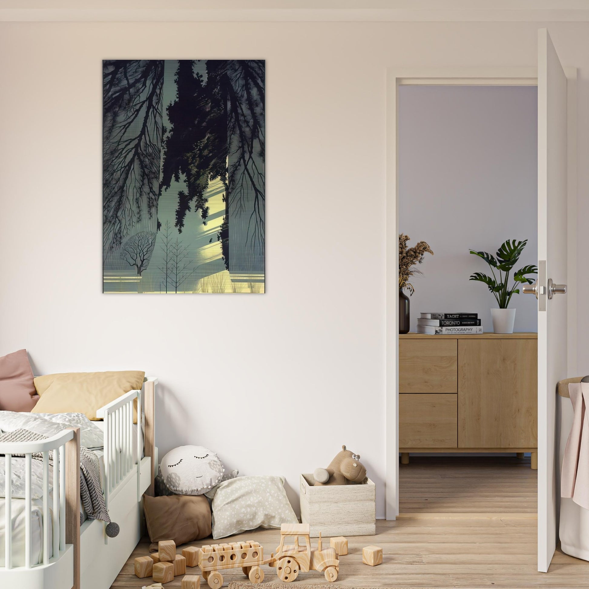 Snow White - Eyvind Earle Brushed Aluminum Print - 70x100 cm / 28x40 inches | Eyvind Earle Aluminum Print | Eyvind Earle Prints