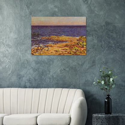 The Big Blue Mediterranean at Antibes - claude monet Brushed Aluminum Print - 70x100 cm / 28x40 inches | claude monet Aluminum Print | claude monet Prints