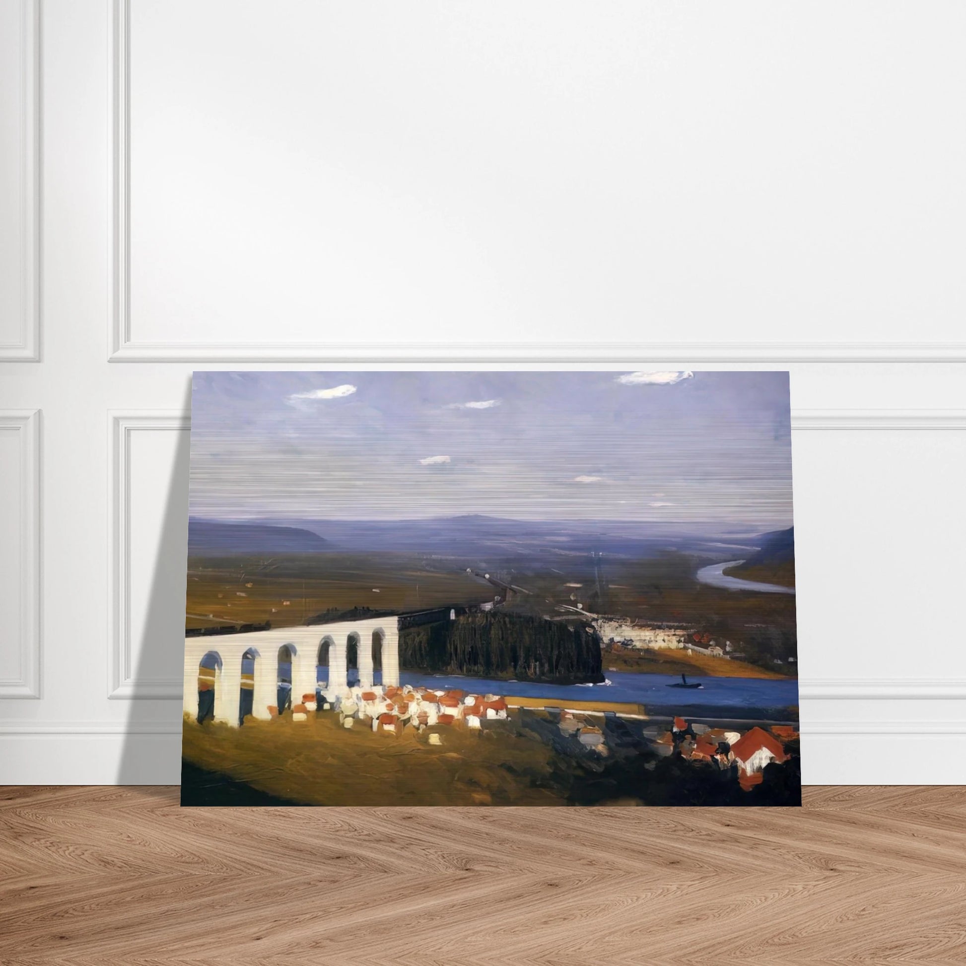 Valley of the Seine - Edward Hopper Brushed Aluminum Print - 70x100 cm / 28x40 inches | Edward Hopper Aluminum Print | Edward Hopper Prints