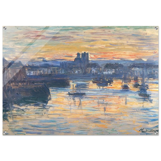 Port of Dieppe, Evening - claude monet Acrylic Print - 70x100 cm / 28x40″ inches