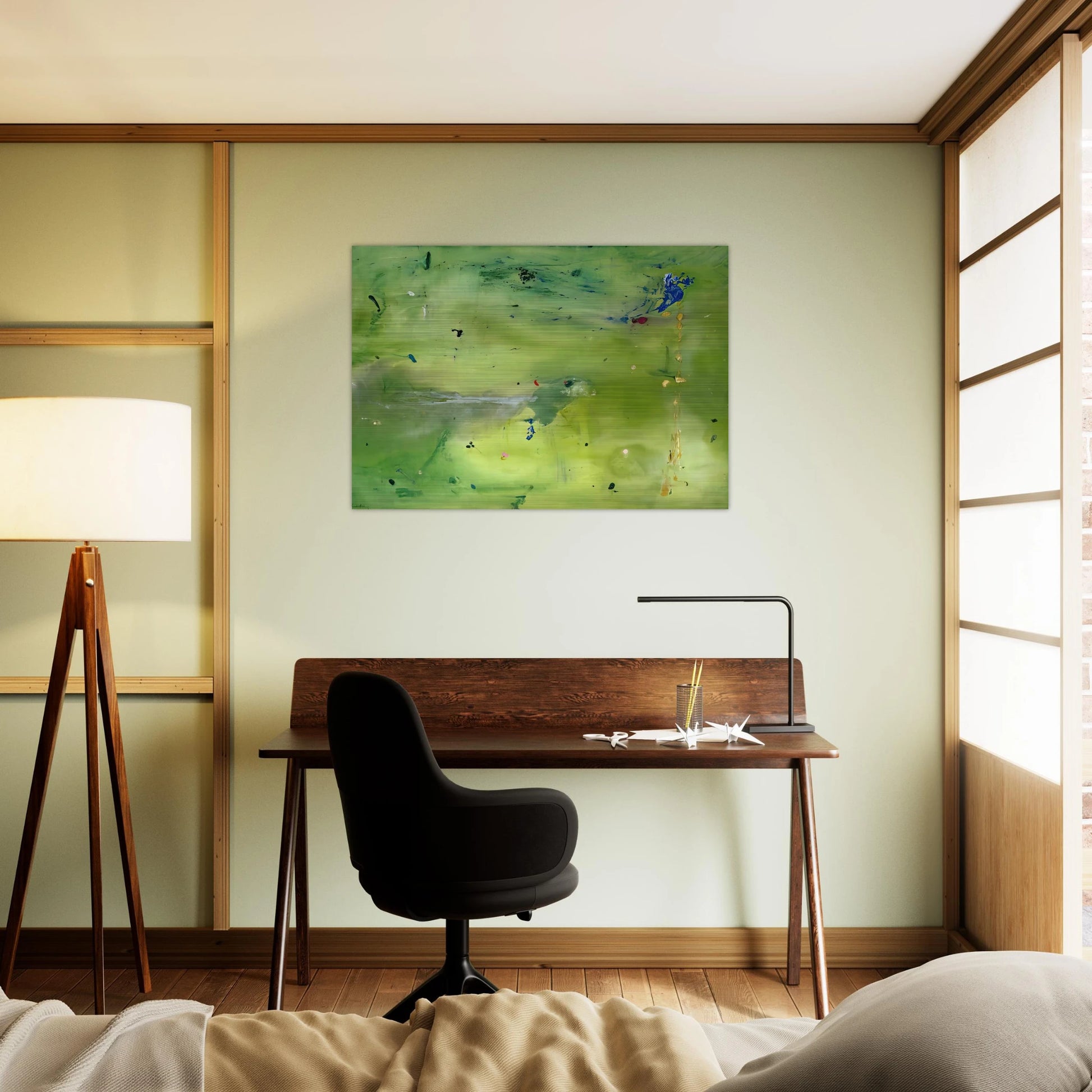 A Green Thought in a Green Shade - 1981 - Helen Frankenthaler Brushed Aluminum Print - 70x100 cm / 28x40 inches | Helen Frankenthaler Aluminum Print | Helen Frankenthaler Prints