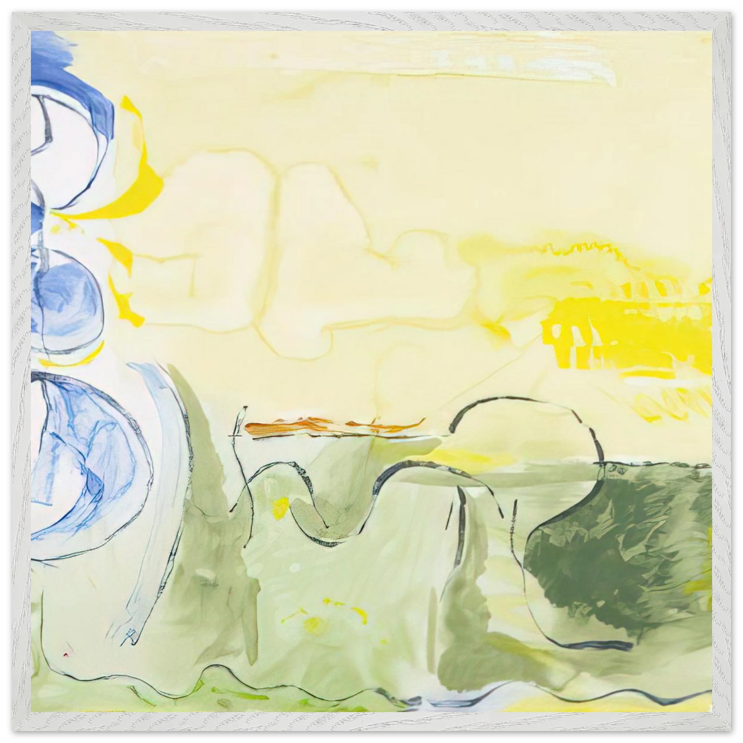 Helen Frankenthaler - Flotilla - 2006 Wall art - 50x50 cm / 20x20 inches - Fine Art Poster-canvas - -