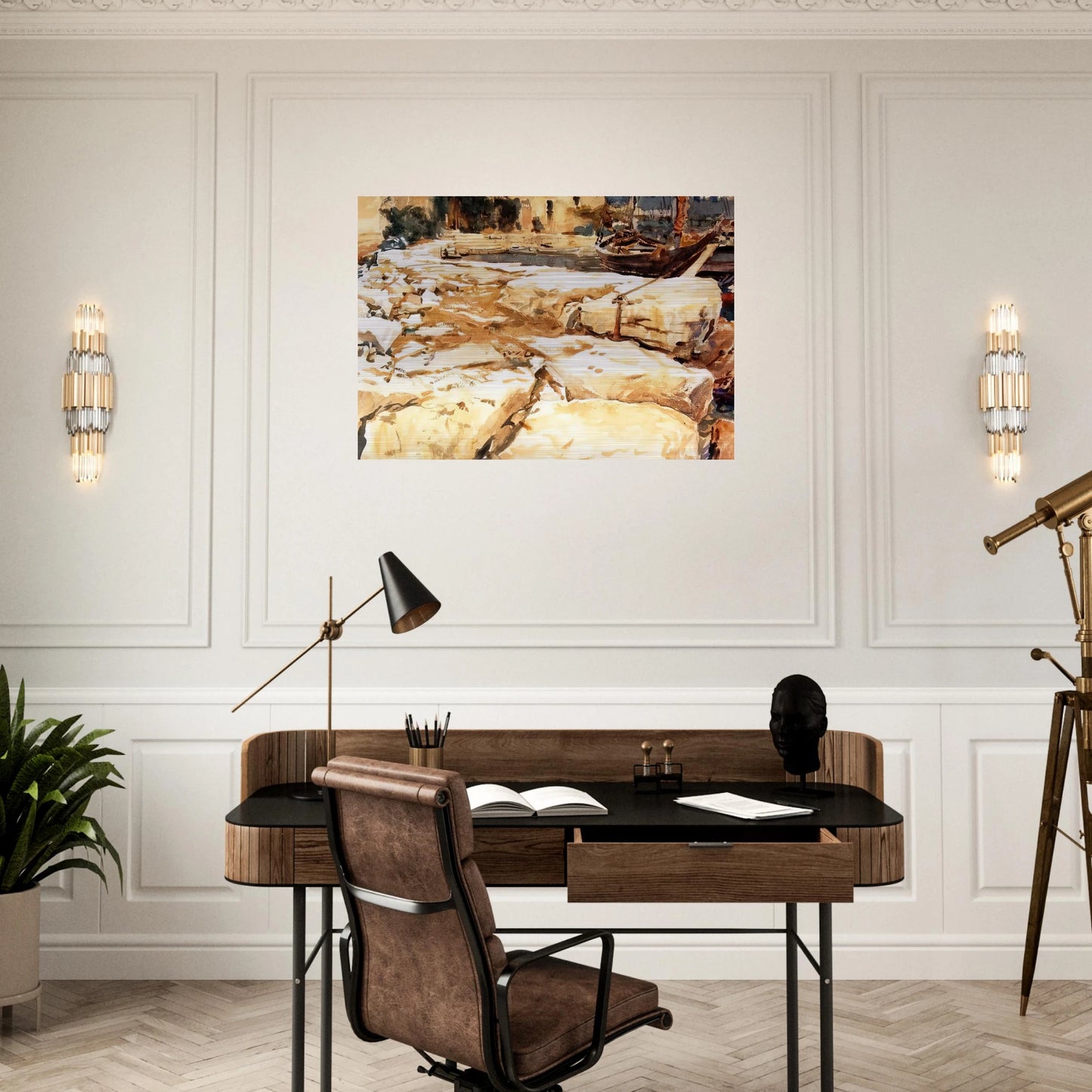 San Vigilio - John Singer Sargent Brushed Aluminum Print - 70x100 cm / 28x40 inches | John Singer Sargent Aluminum Print | John Singer Sargent Prints