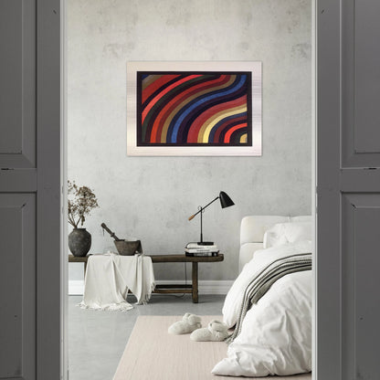 Two Centimeter Wavy Bands in Colors - Sol LeWitt Brushed Aluminum Print - 70x100 cm / 28x40 inches | Sol LeWitt Aluminum Print | Sol LeWitt Prints