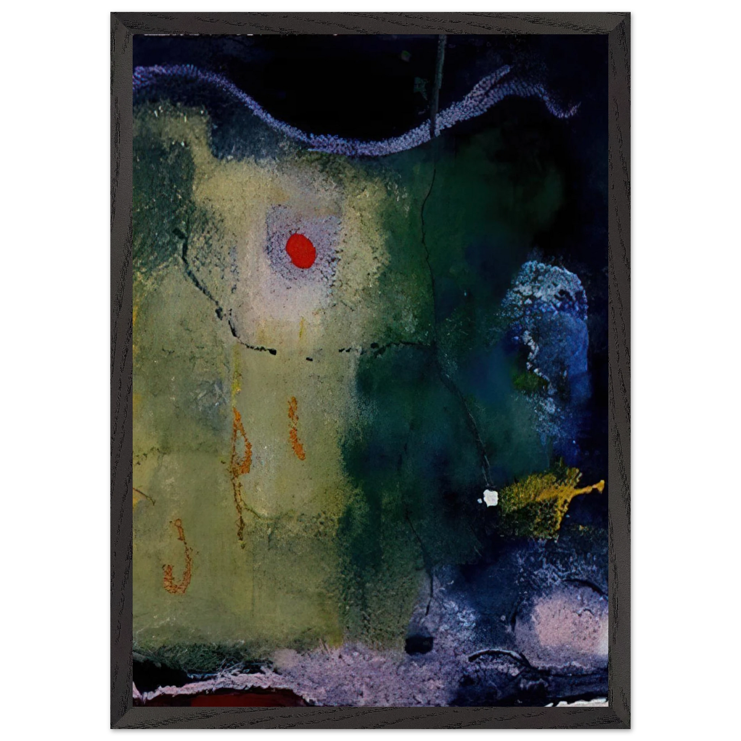 Helen Frankenthaler - The Other Side of the Moon - 1995 Wall art - 30x45 cm / 12x18 inches - Premium Wooden Framed Poster With Fine Art Paper-canvas - Wood frame