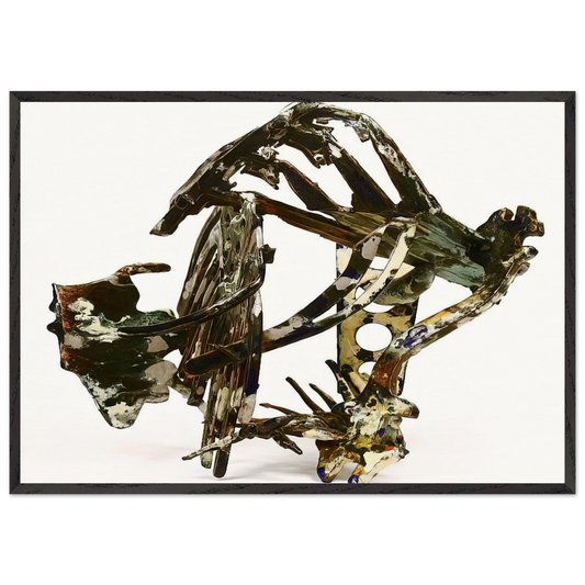 WAX WORKS IX 1987 - Nancy Graves 70x100 cm / 28x40 inches Framed Art Print – Black Wooden Frame