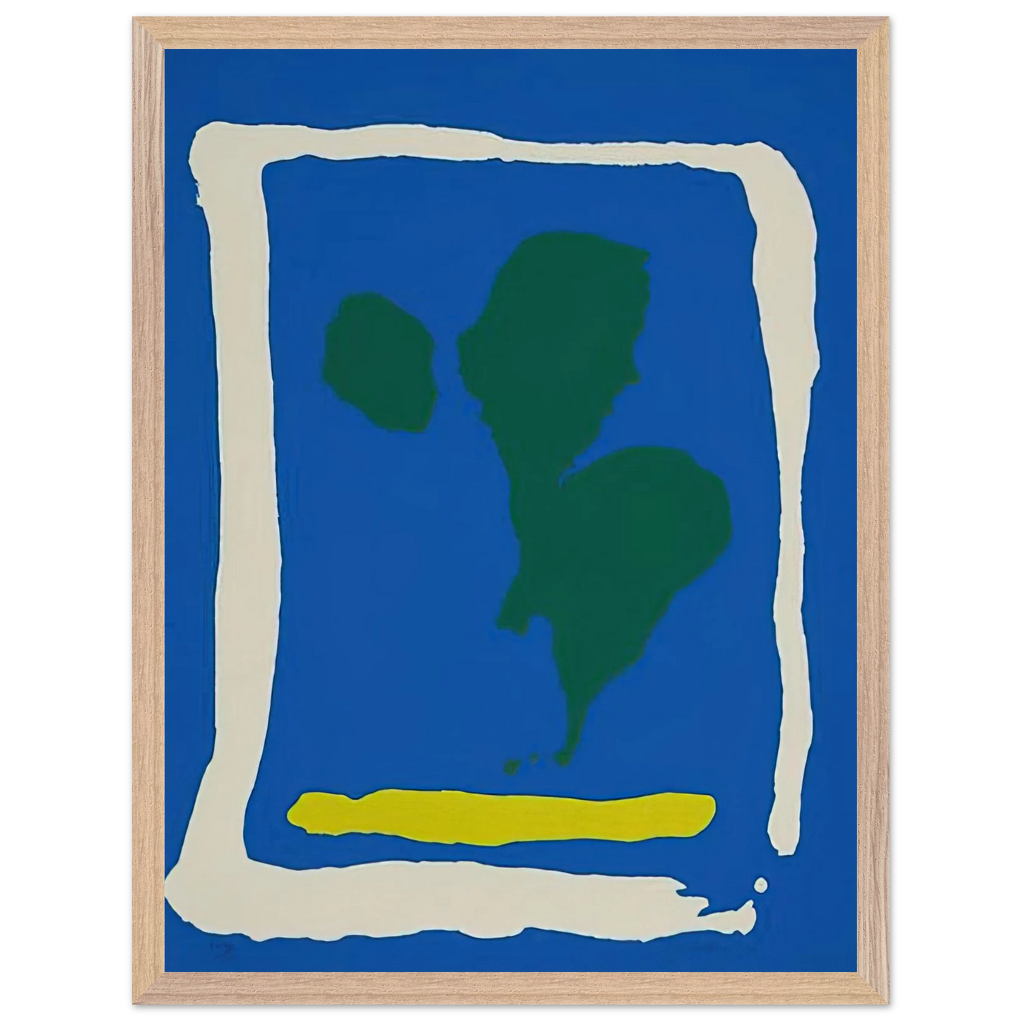 Helen Frankenthaler - Air Frame - 1965 Wall art - 40x50 cm / 16x20 inches - Premium Wooden Framed Poster With Fine Art Paper-canvas - Wood frame