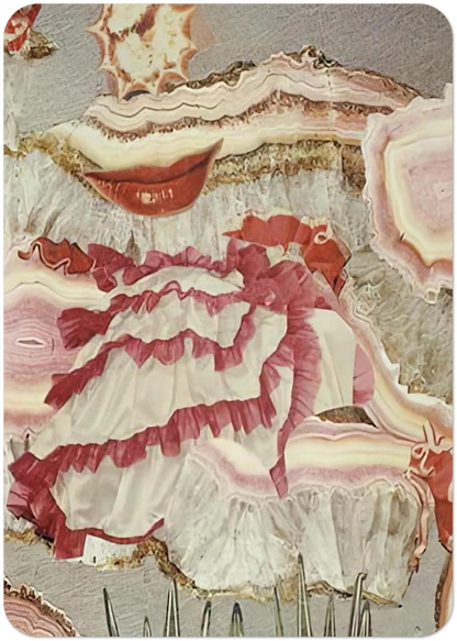 AROUND A RED MOUTH 1967 By Hannah Hoch Pack of 10 Post Cards | Hannah Hoch Post Cards | A6 (10.5 x 14.8 cm) - 4.1 x 5.8 inches