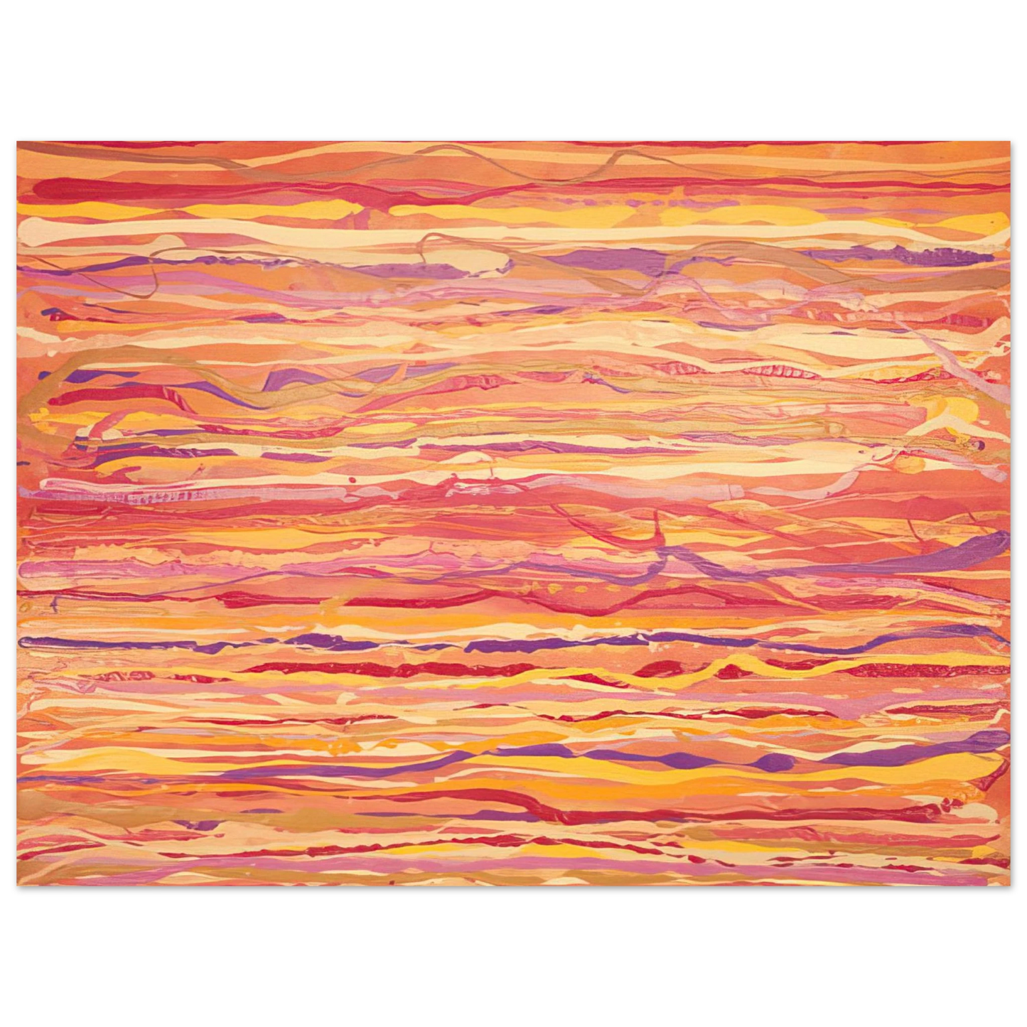 Ronnie Landfield - All Over Pour Painting - 1969  75x100 cm / 30x40inches Fine Art Poster