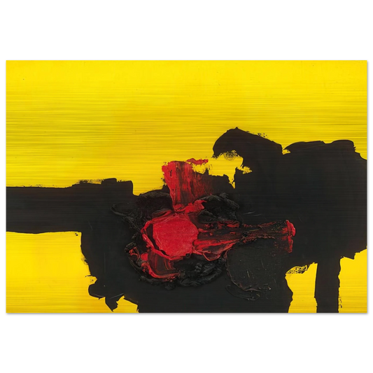 N MERO 363 1962 - Luis Feito Brushed Aluminum Print - 70x100 cm / 28x40 inches | Luis Feito Aluminum Print | Luis Feito Prints
