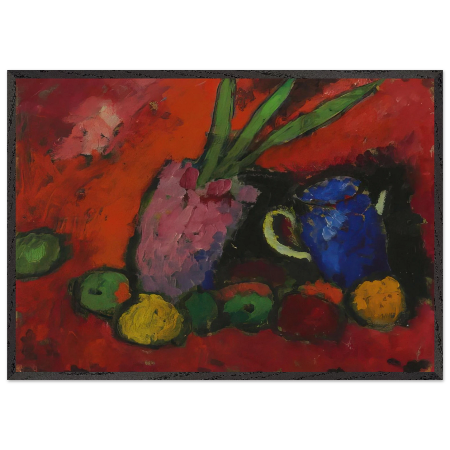 STILL LIFE 1912 N2 - Alexej von Jawlensky 70x100 cm / 28x40 inches Framed Art Print – Black Wooden Frame