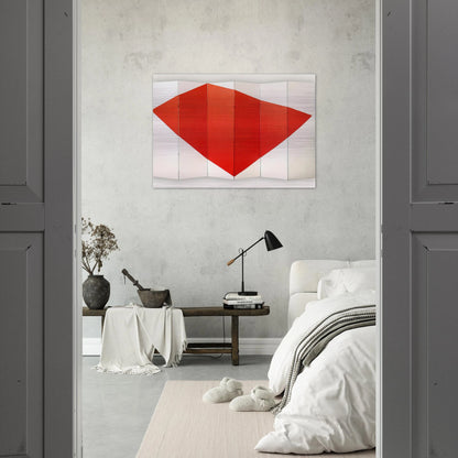 Correspondence Red-White, side B - 1966 - Leon Polk Smith Brushed Aluminum Print - 70x100 cm / 28x40 inches | Leon Polk Smith Aluminum Print | Leon Polk Smith Prints
