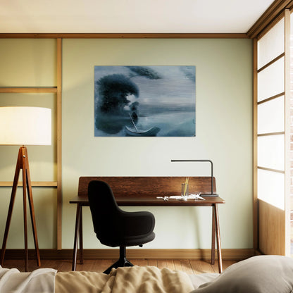 METAMORPHOSIS OF HITLER S FACE INTO A MOONLIT LANDSCAPE WITH ACCOMPANIMENT - Salvador Dali Brushed Aluminum Print - 70x100 cm / 28x40 inches | Salvador Dali Aluminum Print | Salvador Dali Prints