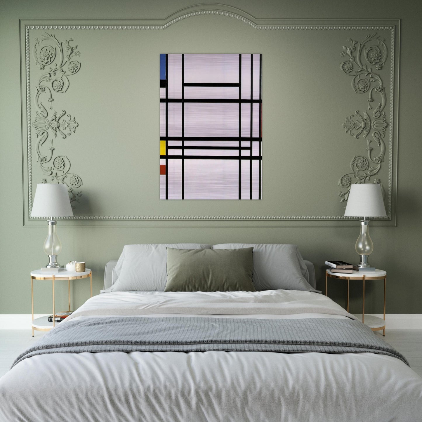Composition No.10 - Piet Mondrian Brushed Aluminum Print - 70x100 cm / 28x40 inches | Piet Mondrian Aluminum Print | Piet Mondrian Prints