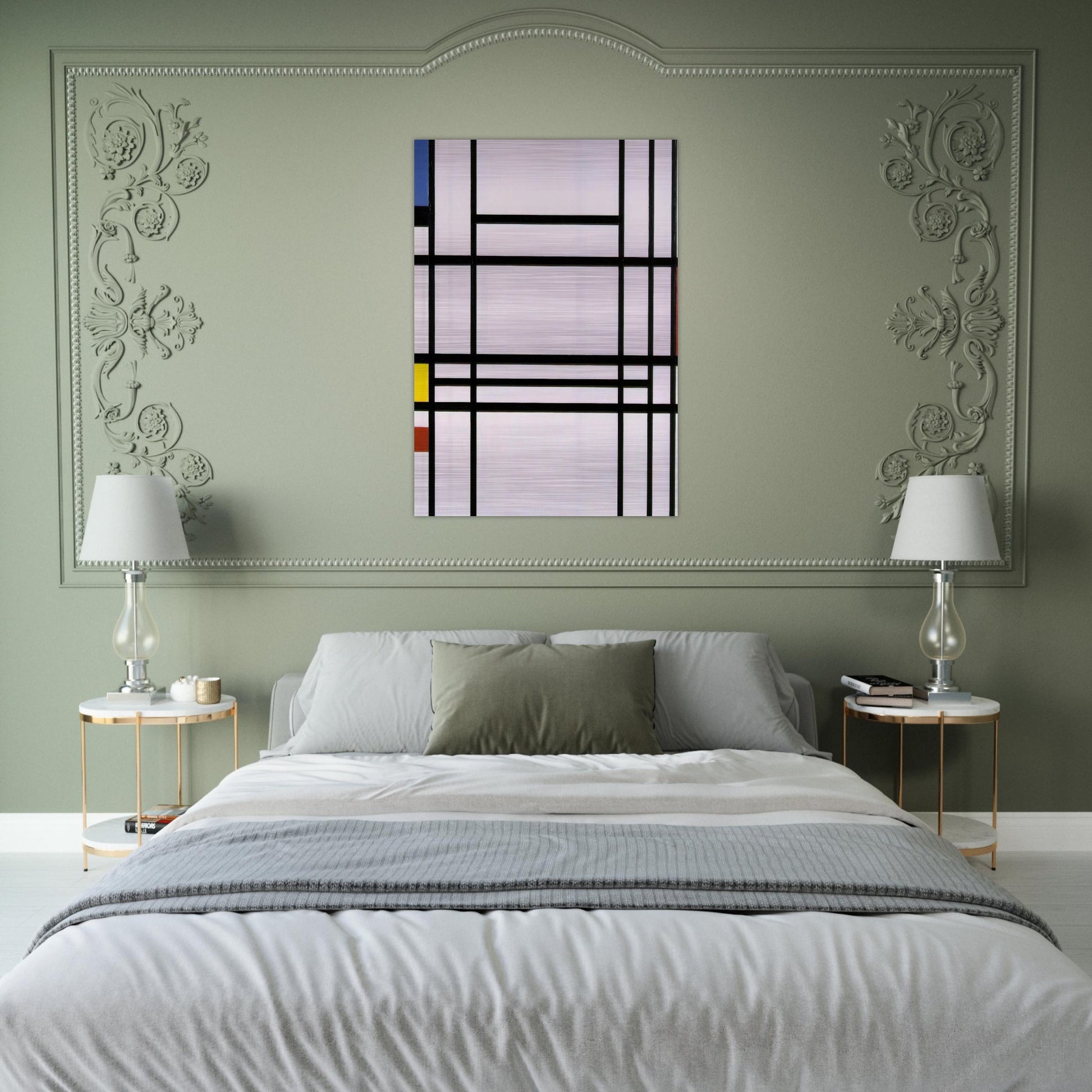 Composition No.10 - Piet Mondrian Brushed Aluminum Print - 70x100 cm / 28x40 inches | Piet Mondrian Aluminum Print | Piet Mondrian Prints