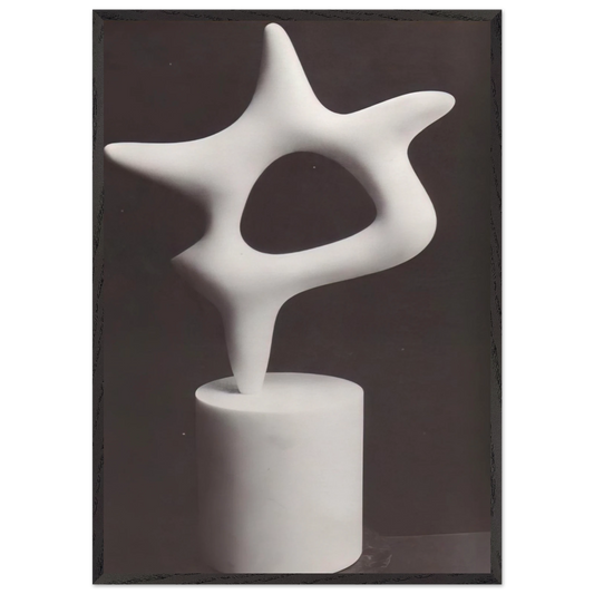 The Star - Jean Arp 70x100 cm / 28x40 inches Framed Art Print – Black Wooden Frame