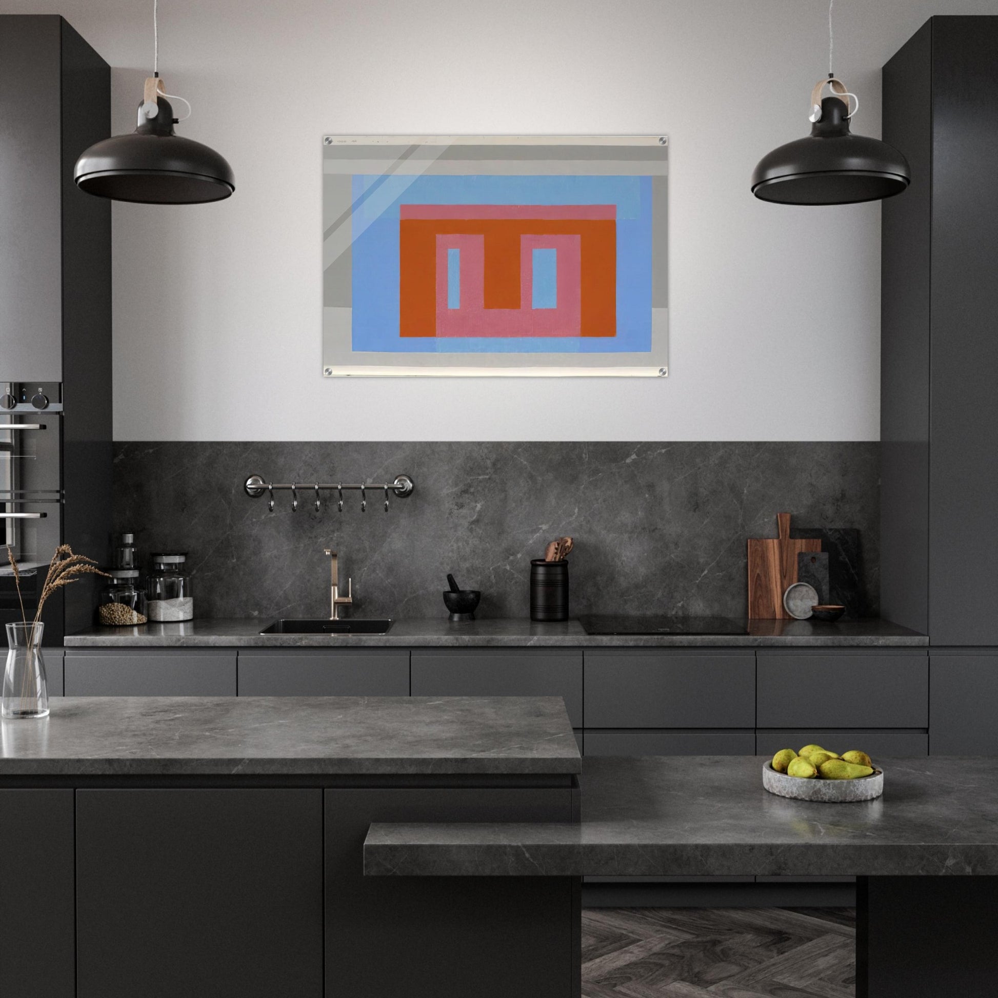 ADOBE VARIANT LUMINOUS DAY 1952 - Josef Albers Acrylic Print - 70x100 cm / 28x40″ inches | Josef Albers Wall Art | Josef Albers Prints