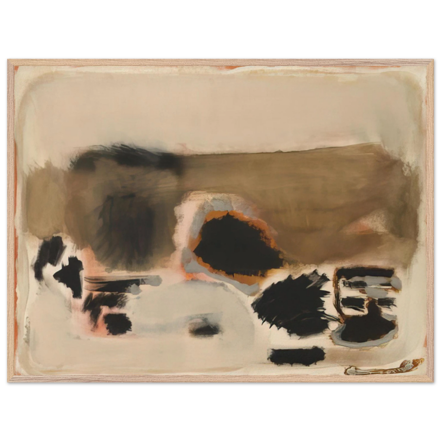 Mark Rothko - No.5No.24 - 1948 Wall Art - 21x29.7 cm / 8x12" - Premium Wooden Framed Poster With Fine Art Paper-canvas - Wood frame