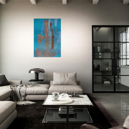 In on Blue - 1976 - Helen Frankenthaler Brushed Aluminum Print - 70x100 cm / 28x40 inches | Helen Frankenthaler Aluminum Print | Helen Frankenthaler Prints