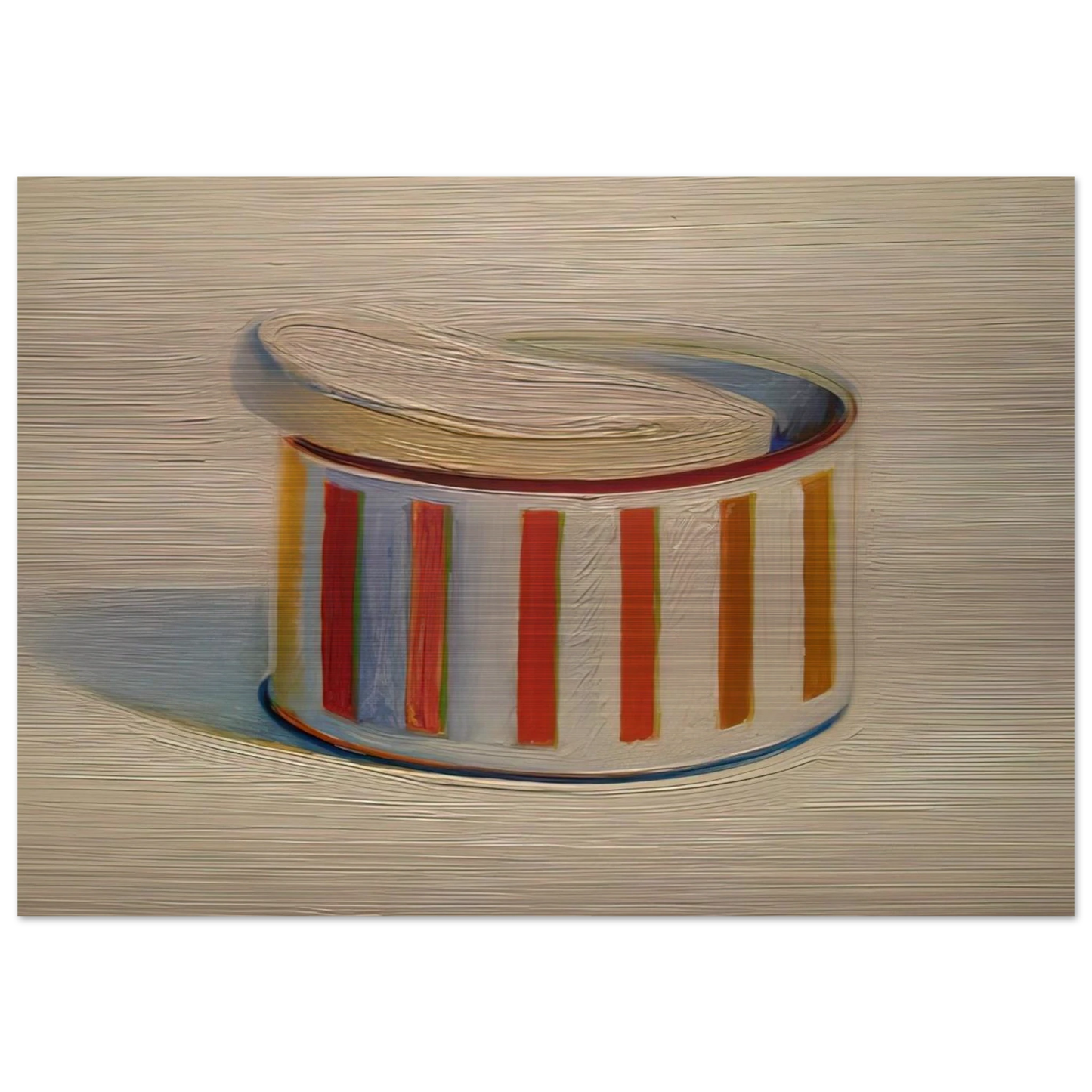 Powder with Puff - 1966 - Wayne Thiebaud Brushed Aluminum Print - 70x100 cm / 28x40 inches | Wayne Thiebaud Aluminum Print | Wayne Thiebaud Prints