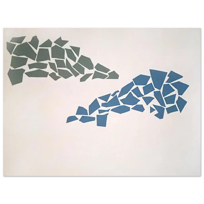 Robert Goodnough - Blue and Green - 1968  75x100 cm / 30x40inches Fine Art Poster