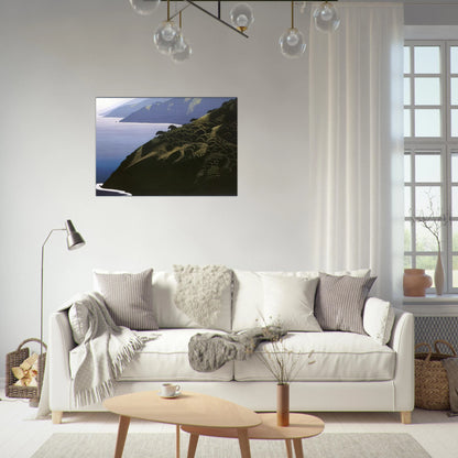 Big Sur Calm - Eyvind Earle Brushed Aluminum Print - 70x100 cm / 28x40 inches | Eyvind Earle Aluminum Print | Eyvind Earle Prints