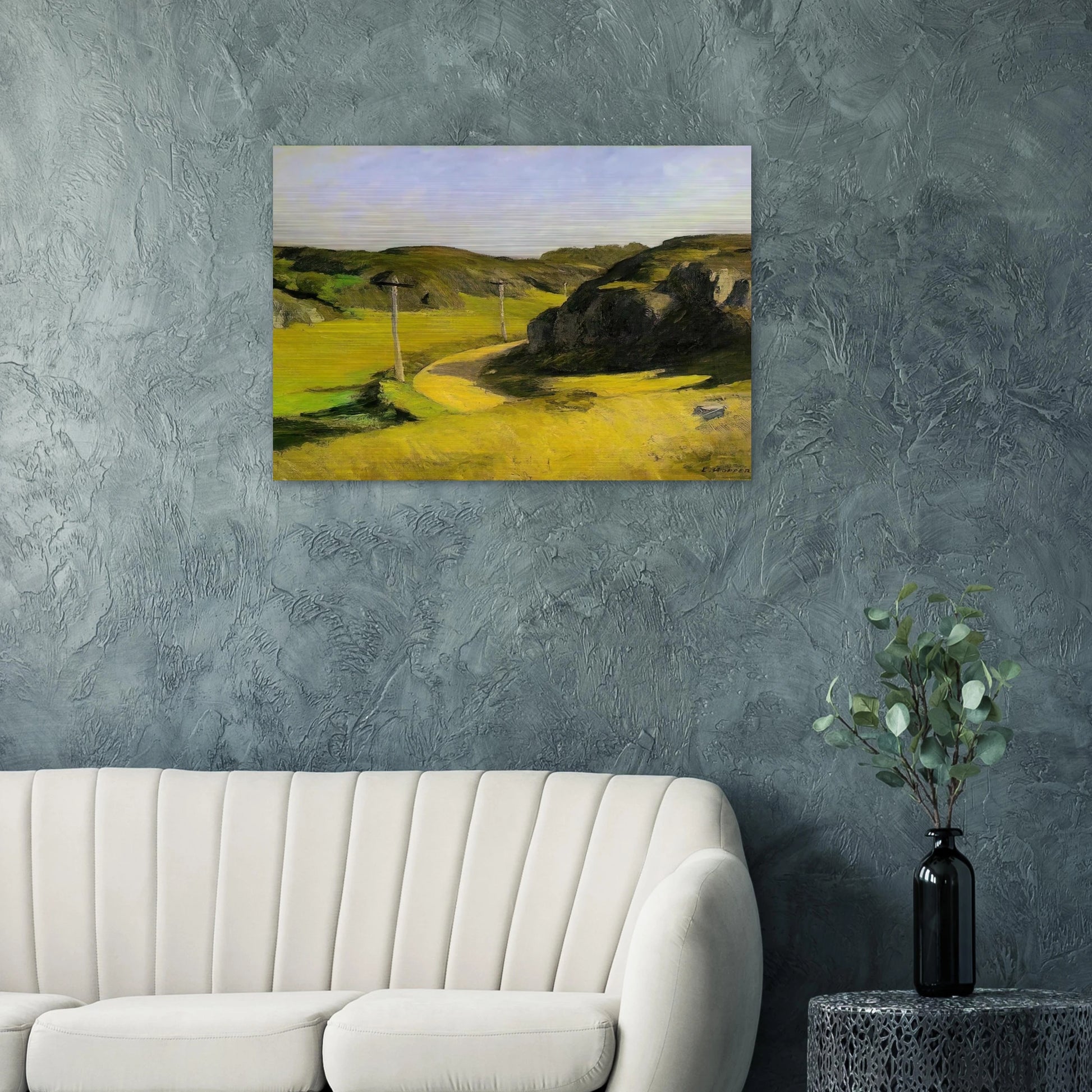 Road in Maine - Edward Hopper Brushed Aluminum Print - 70x100 cm / 28x40 inches | Edward Hopper Aluminum Print | Edward Hopper Prints