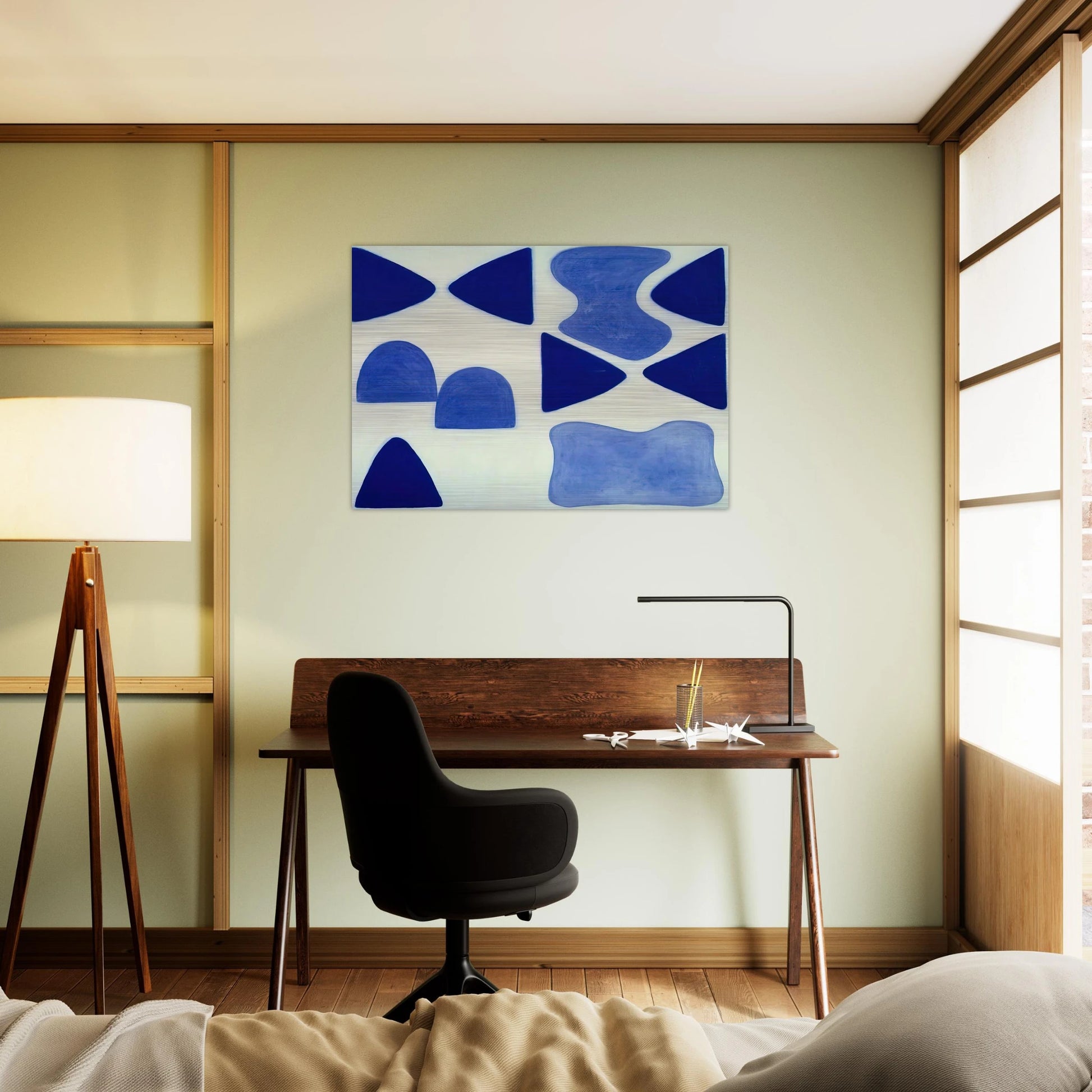 Berlin Blues 4 - 1965 - William Scott Brushed Aluminum Print - 70x100 cm / 28x40 inches | William Scott Aluminum Print | William Scott Prints