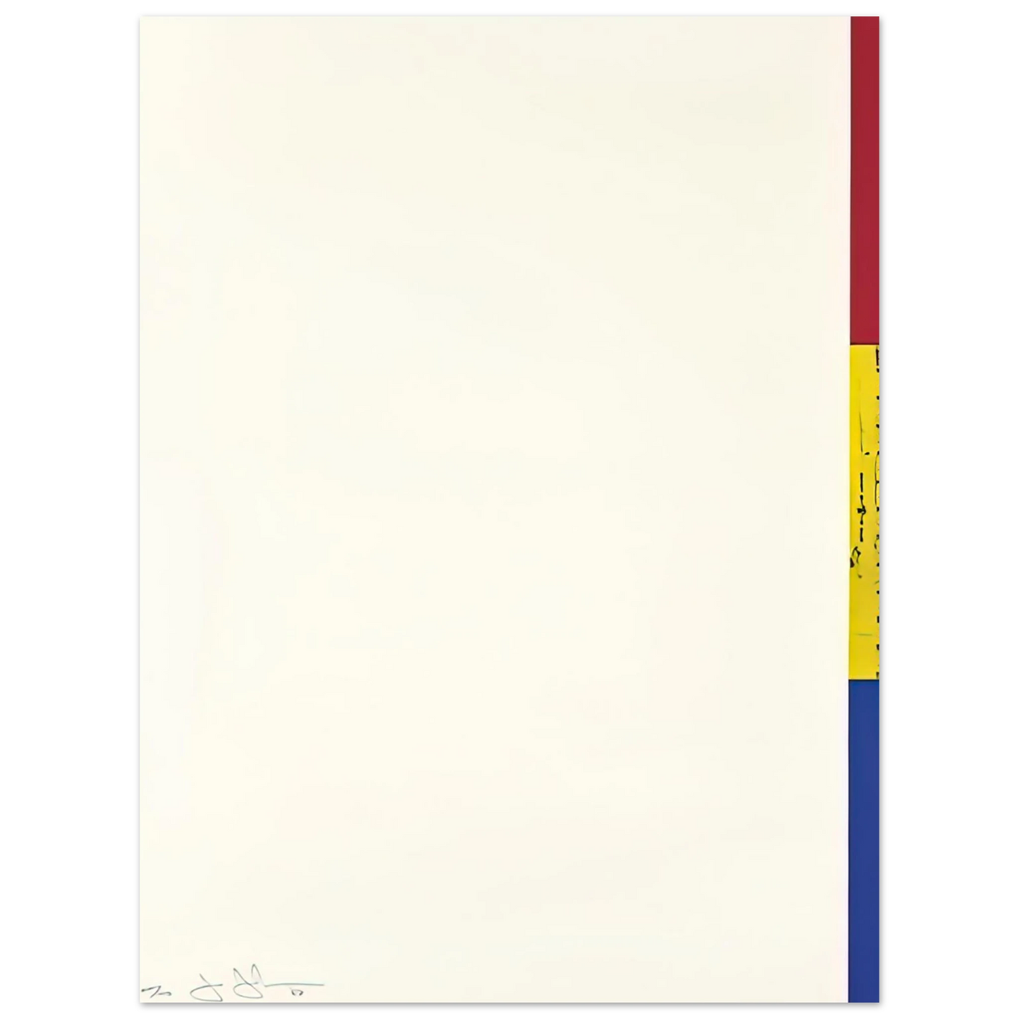 Jasper Johns - UNTITLED RULER ULAE 56  75x100 cm / 30x40inches Fine Art Poster
