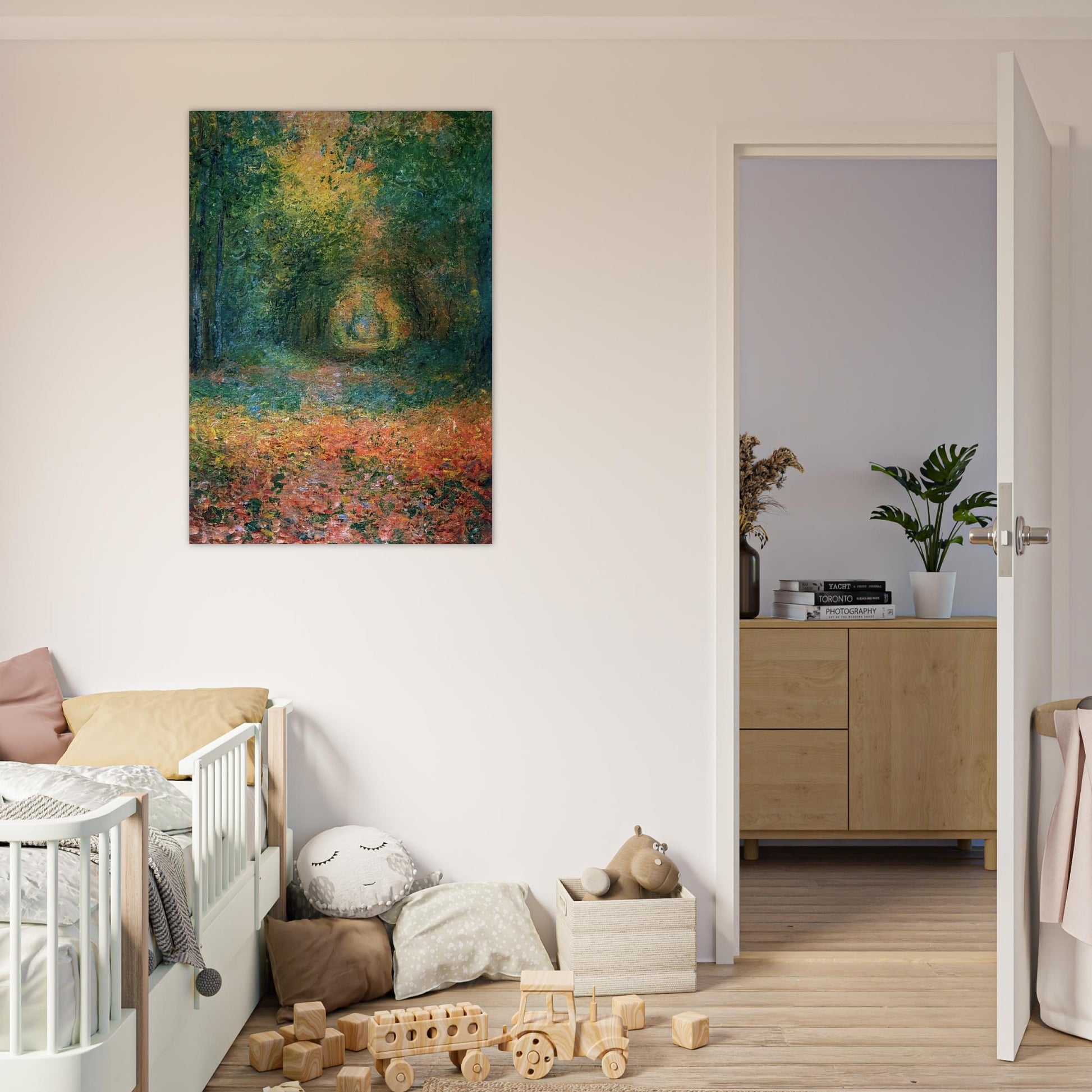 The Undergrowth in the Forest of Saint-Germain - claude monet Brushed Aluminum Print - 70x100 cm / 28x40 inches | claude monet Aluminum Print | claude monet Prints