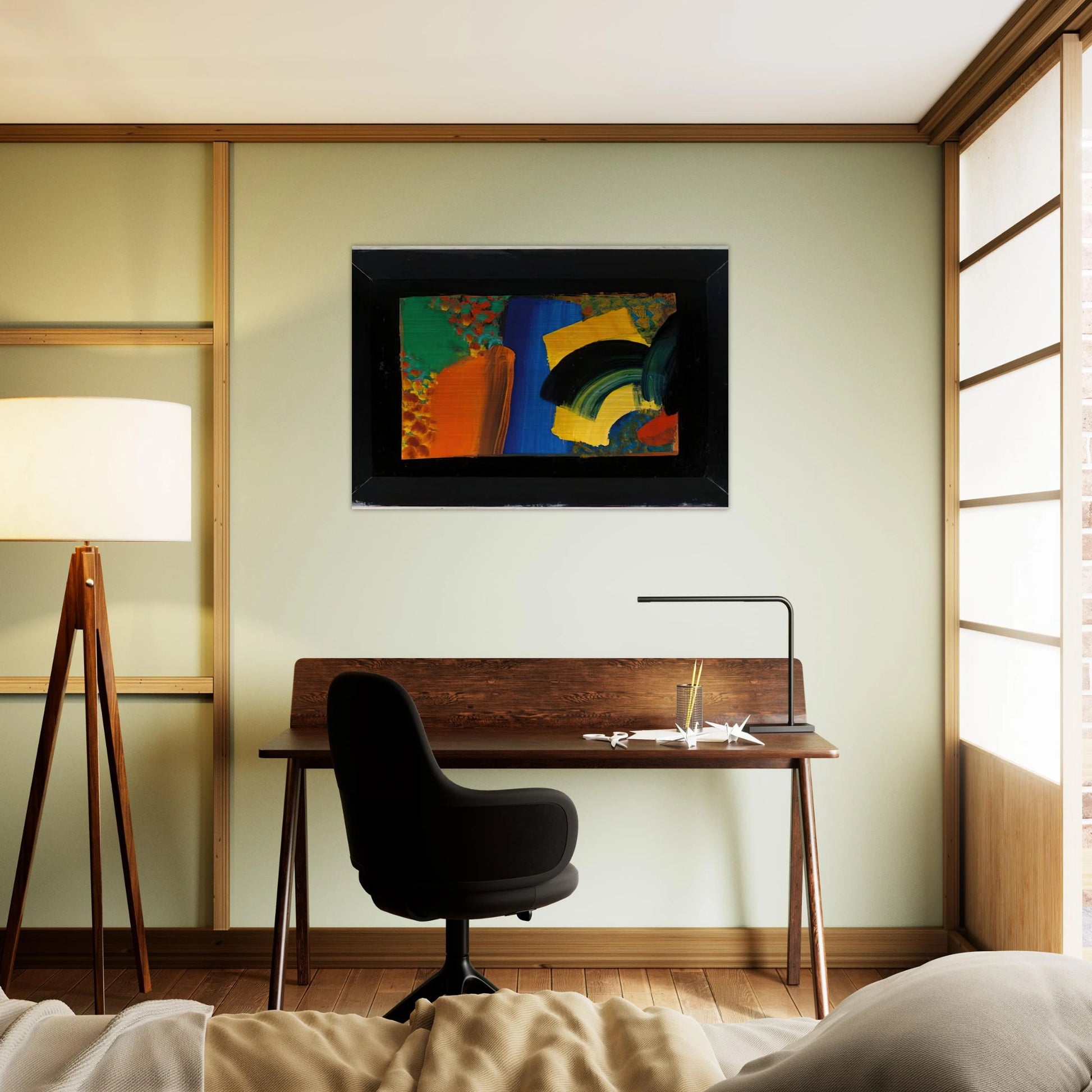 Patrick Caulfield in Italy - 1992 - Howard Hodgkin Brushed Aluminum Print - 70x100 cm / 28x40 inches | Howard Hodgkin Aluminum Print | Howard Hodgkin Prints