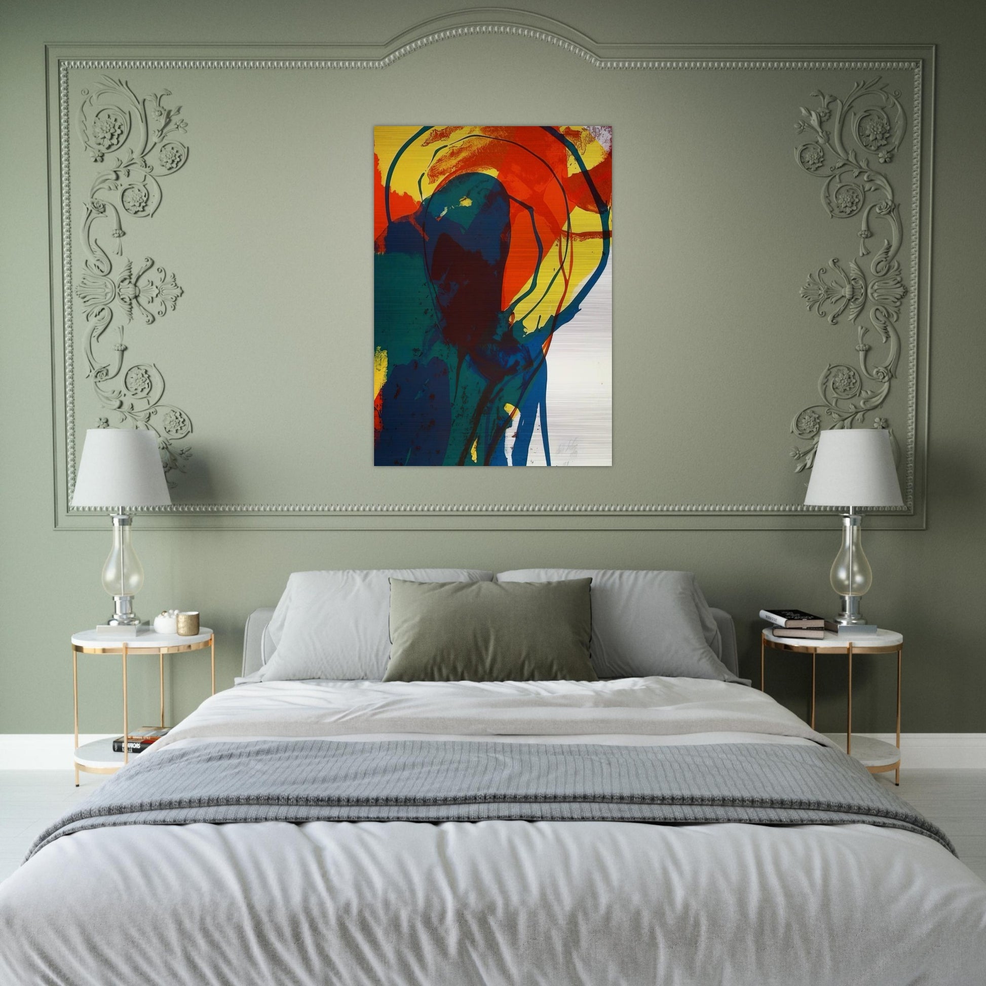 Untitled - Abstract Expressionism - Paul Jenkins Brushed Aluminum Print - 70x100 cm / 28x40 inches | Paul Jenkins Aluminum Print | Paul Jenkins Prints