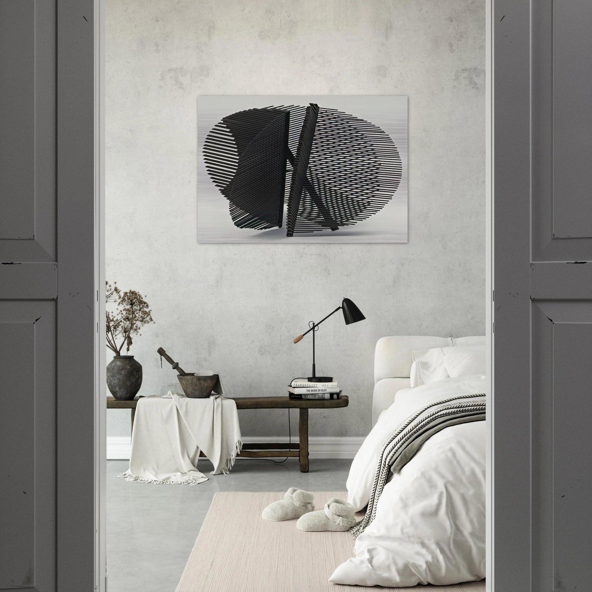 Esfera - 1959 - Gego Brushed Aluminum Print - 70x100 cm / 28x40 inches | Gego Aluminum Print | Gego Prints