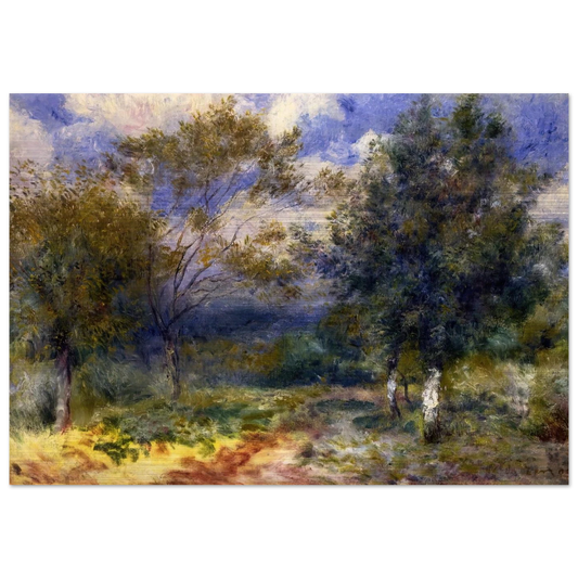 Sunny Landscape - Pierre-Auguste Renoir Brushed Aluminum Print - 70x100 cm / 28x40 inches | Pierre-Auguste Renoir Aluminum Print | Pierre-Auguste Renoir Prints
