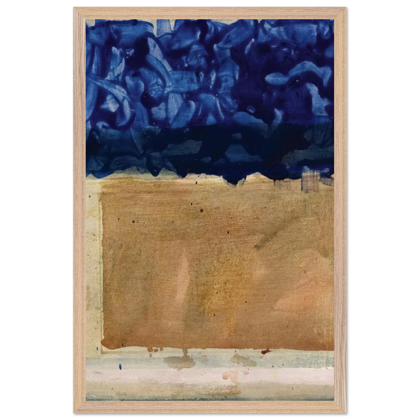 Helen Frankenthaler - Shoreline - 1952 Wall art - 60x90 cm / 24x36 inches - Premium Wooden Framed Poster With Fine Art Paper-canvas - Wood frame