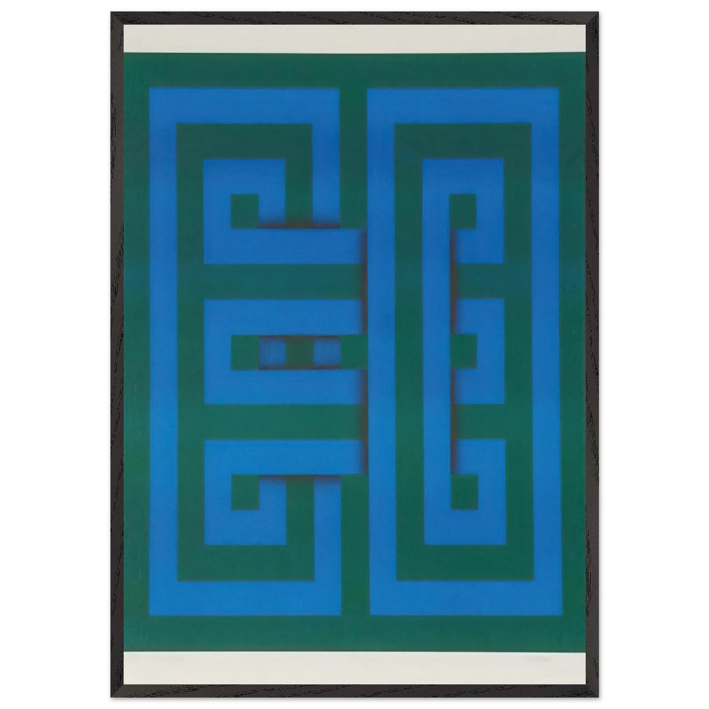 Saphan - 1969 - Omar Rayo 70x100 cm / 28x40 inches Framed Art Print – Black Wooden Frame