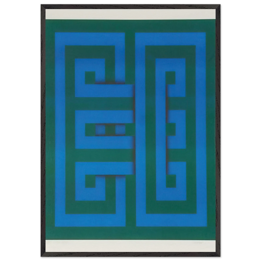 Saphan - 1969 - Omar Rayo 70x100 cm / 28x40 inches Framed Art Print – Black Wooden Frame