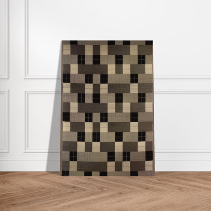 BLACK WHITE GRAY 1964 - Anni Albers Brushed Aluminum Print - 70x100 cm / 28x40 inches | Anni Albers Aluminum Print | Anni Albers Prints