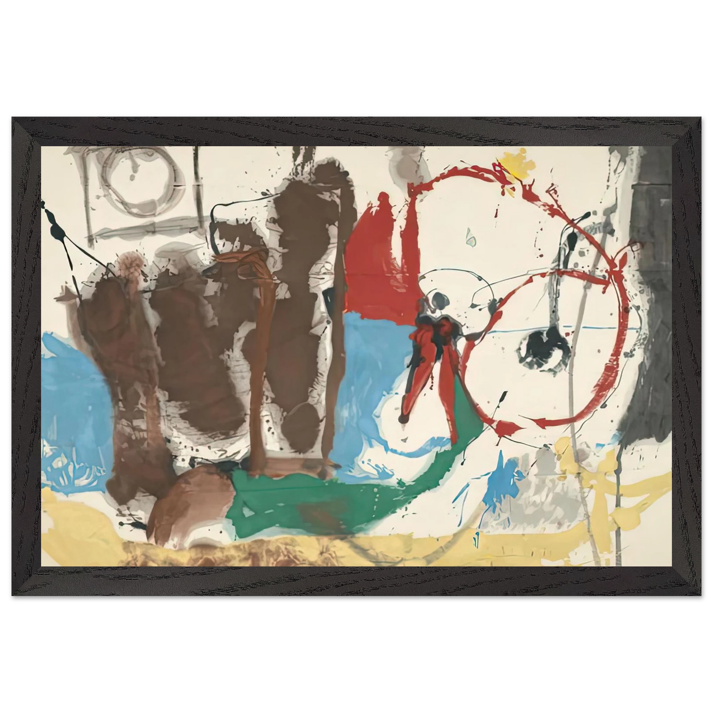 Helen Frankenthaler - Mother Goose Melody, 1959- Wall Art - 30x40 cm / 12x16 inches - Premium Wooden Framed Poster With Fine Art Paper-canvas - White frame