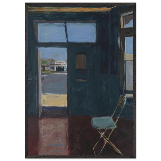 Interior with Doorway - Richard Diebenkorn 70x100 cm / 28x40 inches Framed Art Print – Black Wooden Frame