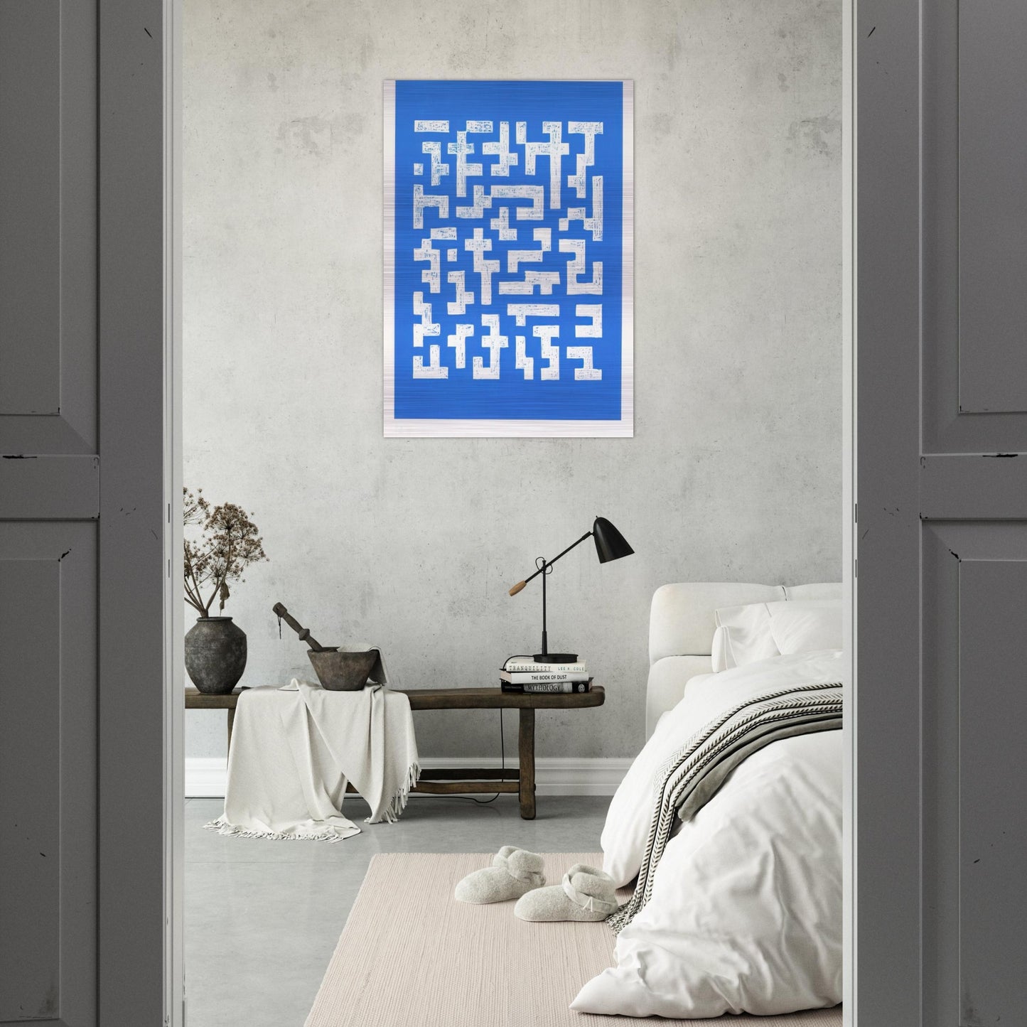 DOUBLE IMPRESSION IV 1978 - Anni Albers Brushed Aluminum Print - 70x100 cm / 28x40 inches | Anni Albers Aluminum Print | Anni Albers Prints