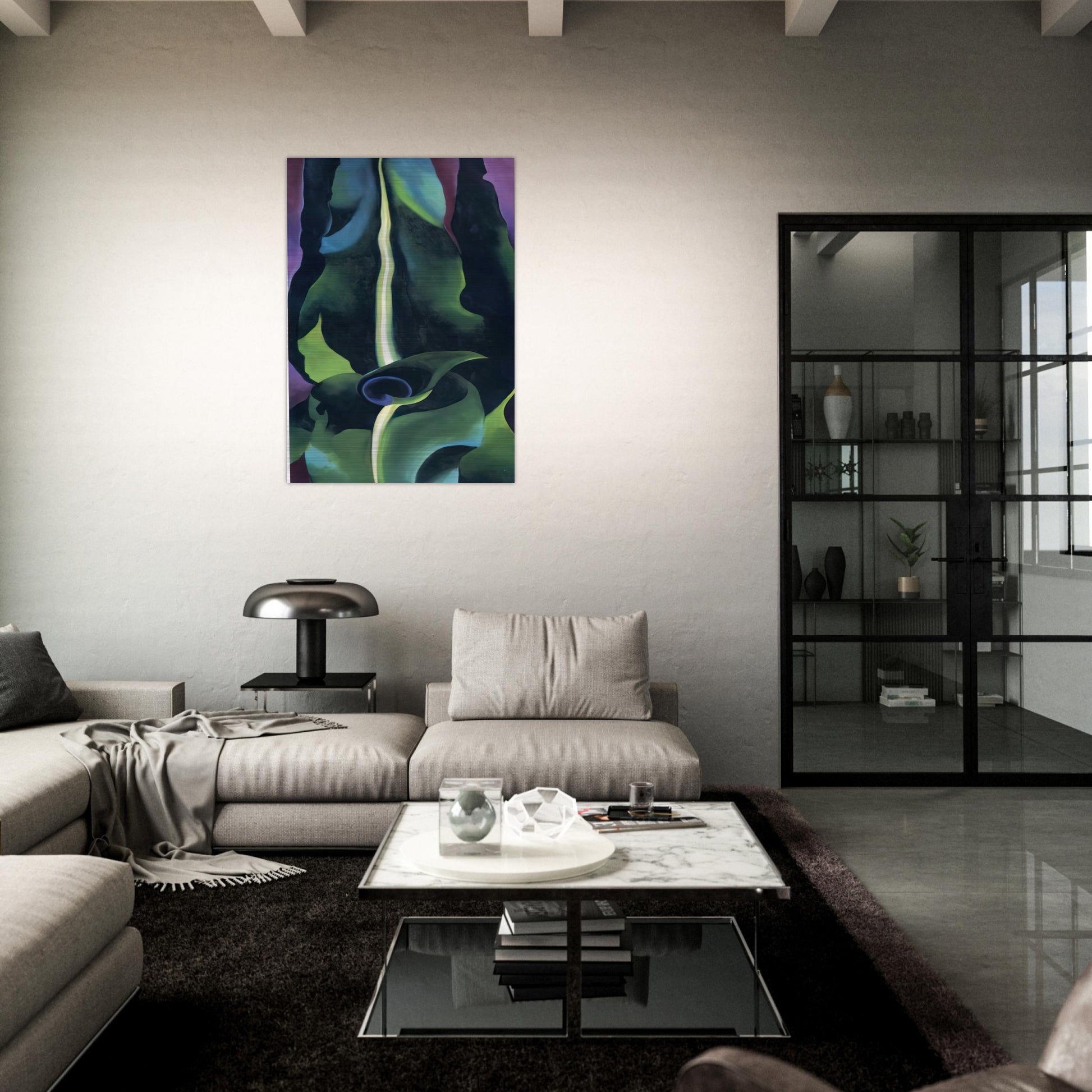 Corn, Dark I - Georgia O'Keeffe Brushed Aluminum Print - 70x100 cm / 28x40 inches | Georgia O'Keeffe Aluminum Print | Georgia O'Keeffe Prints